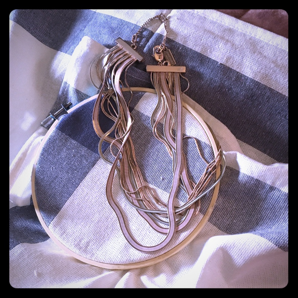 Gold plated Kenneth Cole multi strand necklace